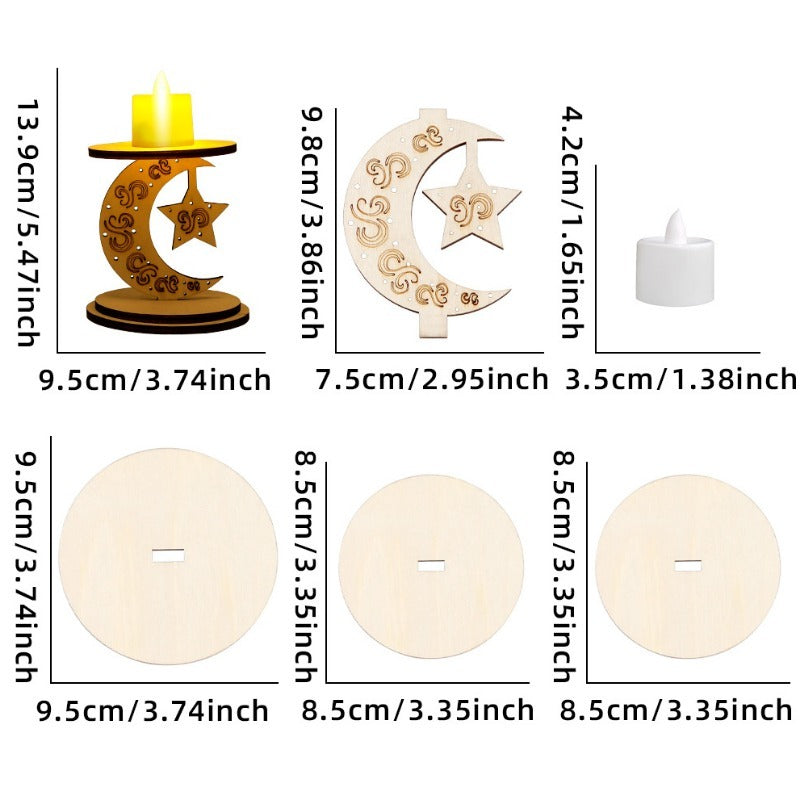 Wholesale of Wooden Three-dimensional Ornaments for Lent Candle Holders